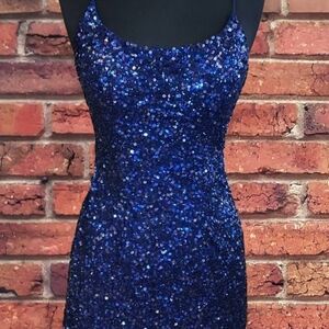 Homecoming dress gorgeous sequin blue